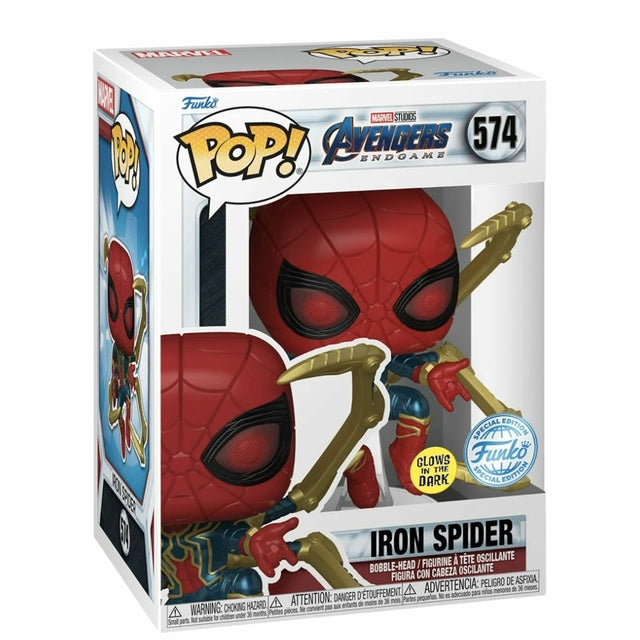 Funko Pop Marvel: Avengers Endgame - Iron Spider con Guantelete Glow Exclusivo