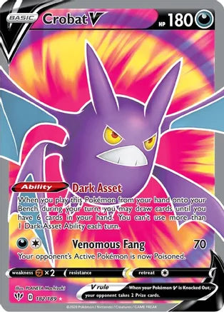 Crobat V (Full Art) - SWSH03: Darkness Ablaze (SWSH03)