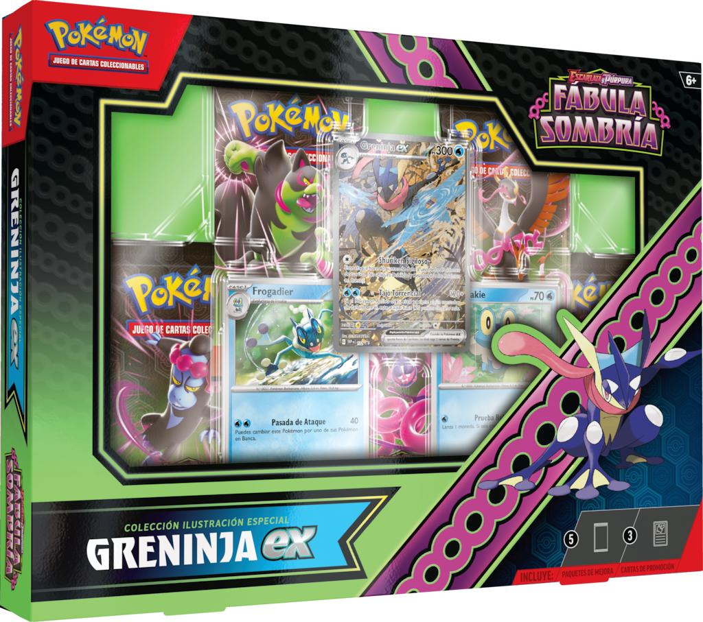 Escarlata y Púrpura: Fábula Sombría Greninja EX/Kingdra EX Colección de Ilustración Especial (PAR).(Español)