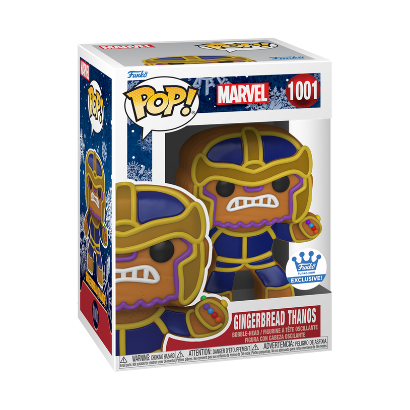 Funko Pop Marvel: Holiday - Galleta de Jengibre Thanos Exclusivo Funko Shop