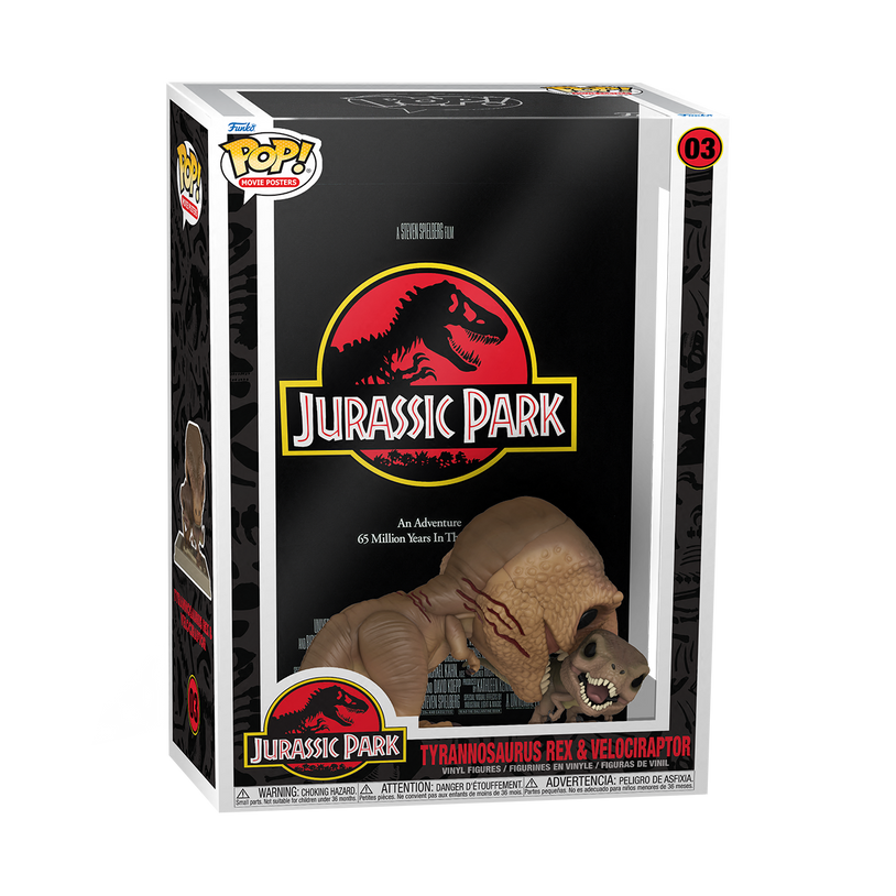 Funko Pop Movie Posters: Jurassic Park - Tyrannosaurus Rex y Velociraptor