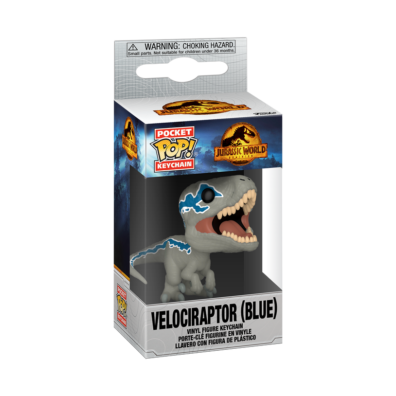 Funko Pop Keychain: Jurassic World Dominion - Velociraptor Blue Llavero