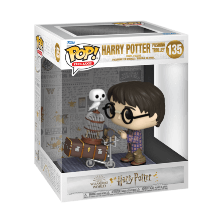 Funko Pop Deluxe: Harry Potter Aniversario - Harry empujando Carrito Navidad