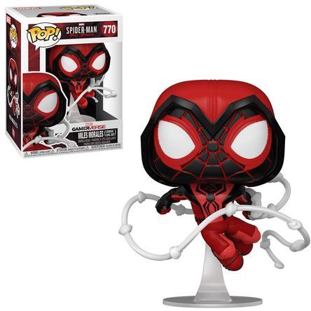 Funko Pop Games: Miles Morales Game - Miles Morales Capucha Carmesi - El calabozo coleccionables