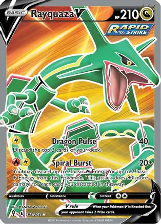 Rayquaza V (Full Art) - SWSH07: Evolving Skies (SWSH07)