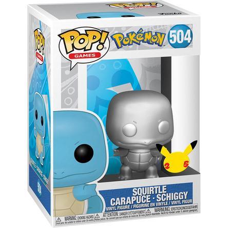 Funko Pop Games: Pokemon - Squirtle Plateado Metalico