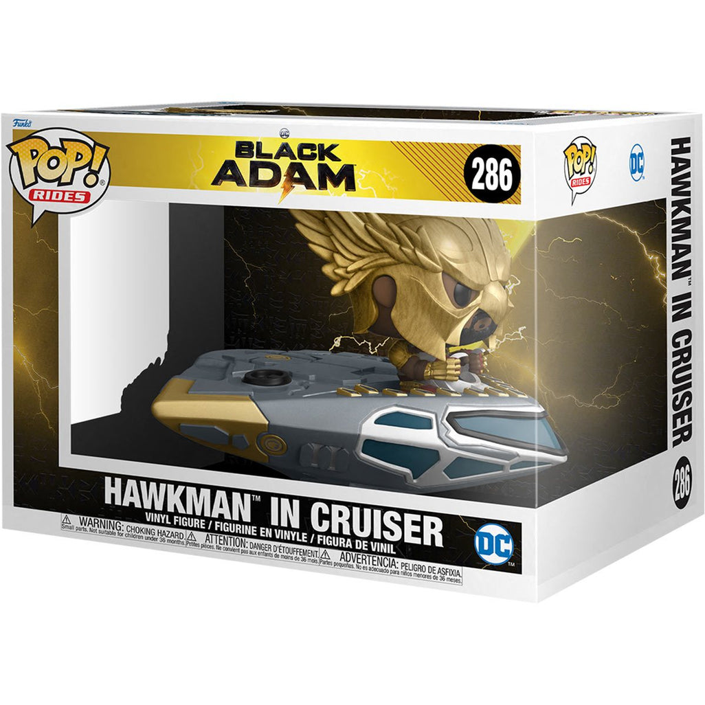 Funko Pop Ride Super Deluxe: Black Adam - Hawkman en Cruiser